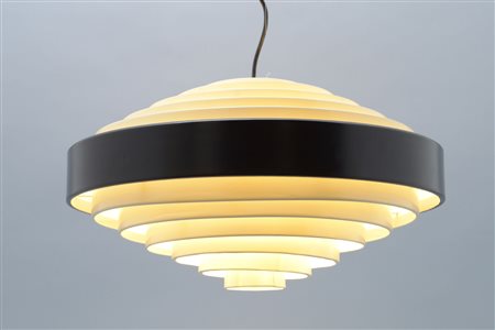 A metal chandelier Stilnovo, &nbsp;chandelier model&nbsp;1088 by Bruno Gatta,...