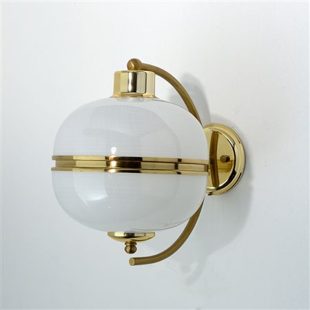 A pair of glass appliques Glass and brass appliques,&nbsp;Italy circa...