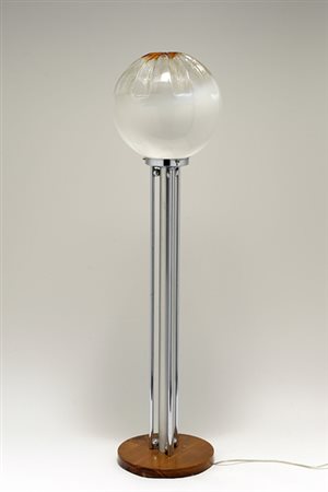 A floor lamp Mazzega, Venice,&nbsp;Italy 1970'sA floor lamp with wooden...