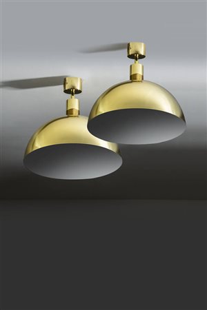 FRANCO ALBINI<BR>Coppia di lampade a sospensione Mod. AM/AS