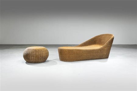 TRAVASA GIOVANNI, nello stile<BR>Chaise Longue con tavolino