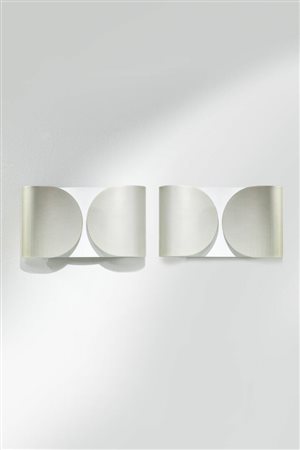 AFRA E TOBIA SCARPA<BR>Coppia di lampade da parete mod. Foglio