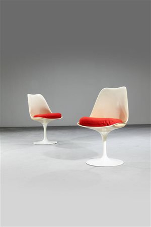 EERO SAARINEN<BR>Coppia di poltrona mod. Tulip