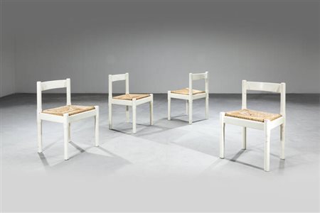 VICO MAGISTRETTI<BR>Quattro sedie mod. Carimate