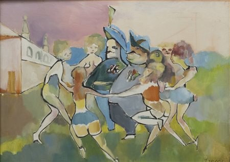 DIPINTO IL GIROTONDO DI MINO MACCARI