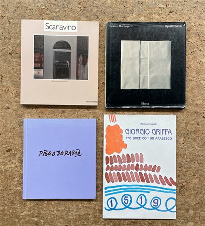 ARTE ITALIANA DEL DOPOGUERRA (SCANAVINO, DORAZIO, BERLINGERI E GRIFFA) - Lotto unico di 4 cataloghi