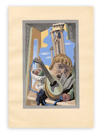 GINO SEVERINI (1883-1966)  - Paysage et nature morte sur une table, 1930