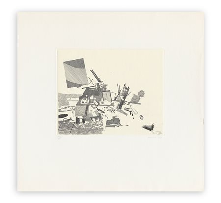 GIANFRANCO FERRONI (1927-2001) - Ambiente sconvolto, 1969