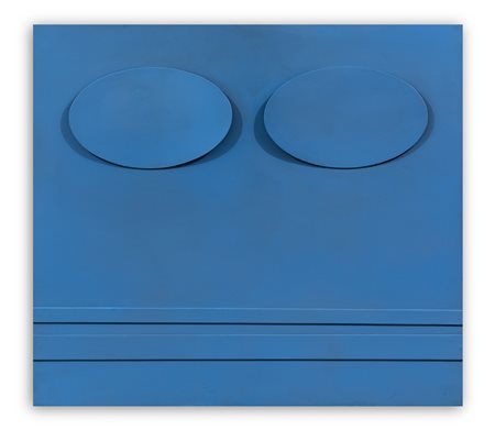 LORENZO PIEMONTI (1935-2015) - Due ovali blu nel blu, 1966