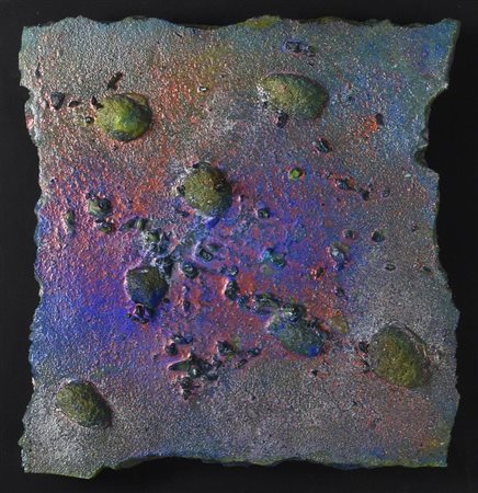 Renzo Nucara REPERTO, 1994 poliuretano, pigmenti e granulati, cm 27x25 sul...