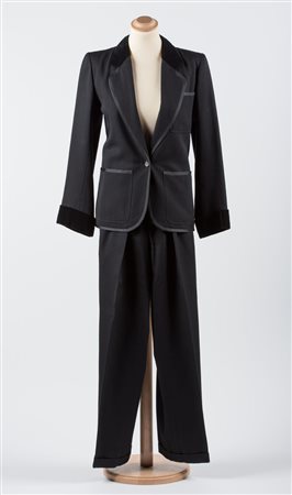 Yves&nbsp;Saint&nbsp;Laurent 1970_1976Black wool drap dinner suit. The...