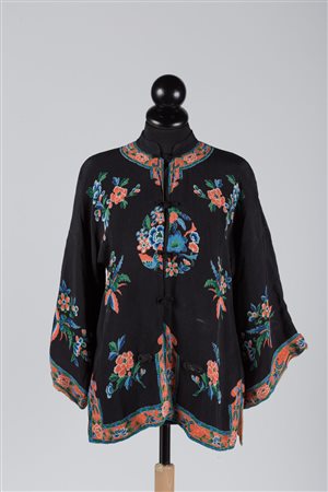 A tailor-made item of clothing Early 20th CenturyA Chinese jacket, black...