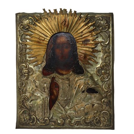 Icona russa raffigurante Cristo Pantocratore, 18° secolo