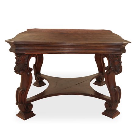 Tavolo da pranzo in legno di noce Luigi Filippo