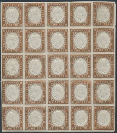  
Sardegna - 3 Lire blocco di 25 
 