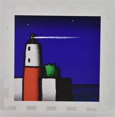 Tino Stefanoni FARO BIANCO E ROSSO stampa UV su FX high quality bianco, cm...