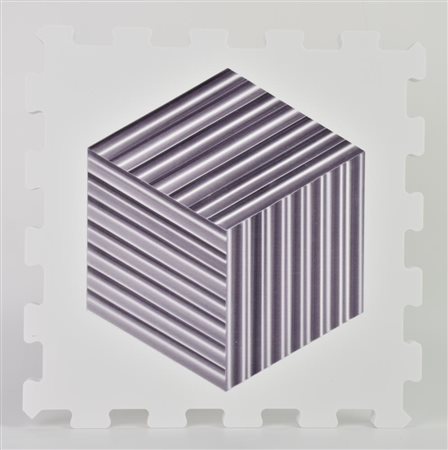 Getulio Alviani TEXTURA VIBRATILEstampa UV su FX high quality bianco, cm...