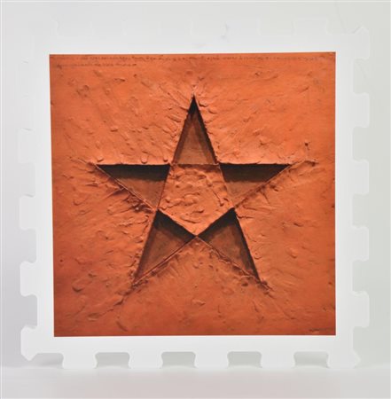 Gilberto Zorio STELLAstampa UV su FX high quality bianco, cm 21x21x1,3; es....