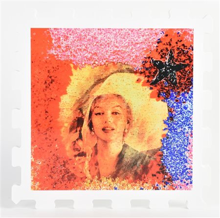 Omar Ronda MARILYN FROZEN stampa UV su FX high quality bianco, cm 21x21x1,3;...