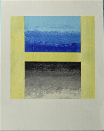 Giuseppe Santomaso LETTERA H fotolitografia a 6 colori offset su cartoncino,...