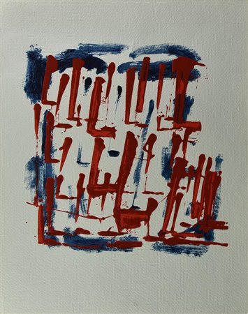 Pietro Consagra LETTERA L fotolitografia a 3 colori offset su cartoncino, cm...