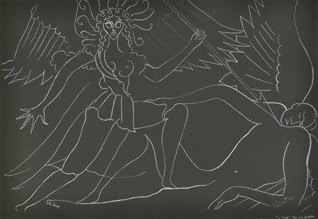 Sebastian LE SONGE serigrafia su carta, cm 35x50; es. 4/85 firma e titolo