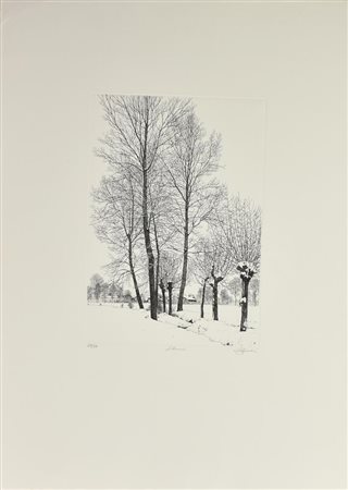 Agostino Zaliani SILENZIO acquaforte, cm 34x24, su foglio cm 70x50; es. 29/99...