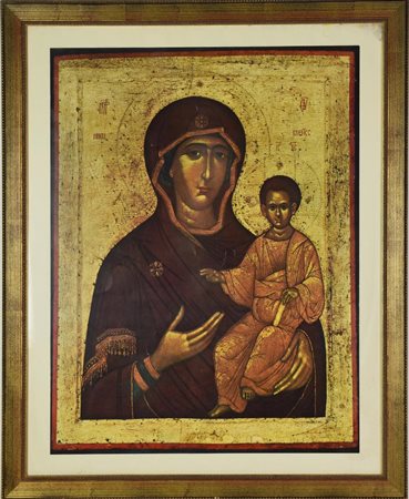 ICONOGRAFIA BIZANTINA fotolitografia su carta, cm 70x56 lievi difetti