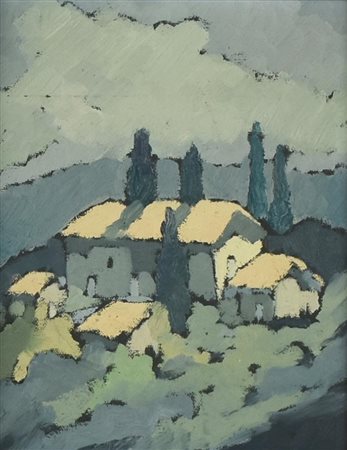 Adriano Daidone TONENGO, 1984 olio su tela, cm 30x24 sul retro: sigla, data e...