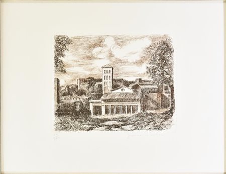 Franco Giacchieri SENZA TITOLO acquaforte-acquatinta, cm 20x25, su foglio cm...