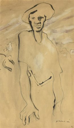 Guido Mosca CUBA tecnica mista su carta, cm 67x41 firma, titolo e data...