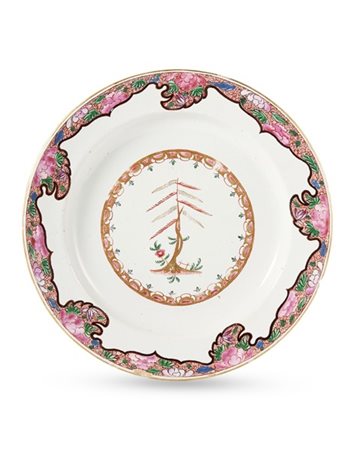 Manifattura di Pasquale Rubati, Milano 1770-1780 circa. Piatto tondo in maiolic