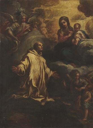 Scuola del secolo XVIII

"Estasi di san Bruno"
olio su tela (cm 48x35,5)
(difet