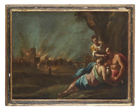 Scuola del secolo XVIII

"Lot e le figlie"
olio su tela (cm 44x56,5)
in cornice