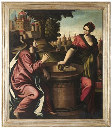 Scuola del nord Europa del secolo XVII

"Cristo e la Samaritana al pozzo"
olio