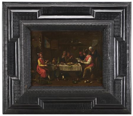 Scuola olandese della prima metà del secolo XVIII

"Scena d'interno"
olio su te