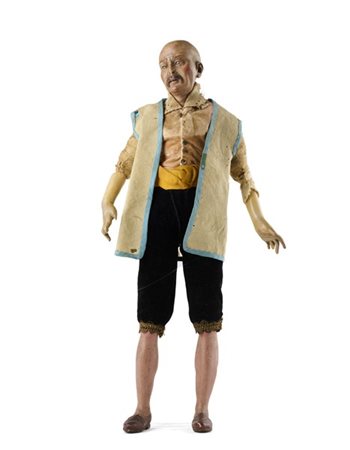 Arte napoletana, secolo XIX. "Turco con baffi e camicia in lino" figura da pres