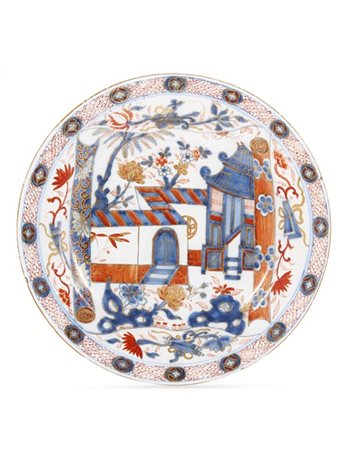 Manifattura di Felice Clerici, Milano 1760-1770 circa. Piatto circolare in maio