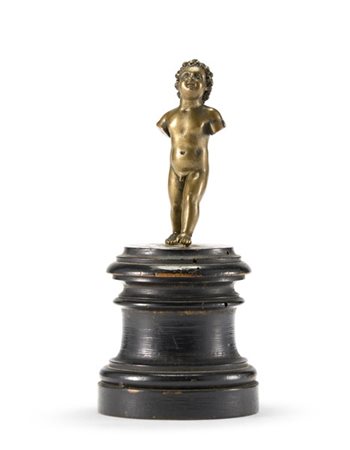 Giovanni Maria Mosca (1493 - 1574) 
(ambito di)
Putto in bronzo, base in legno