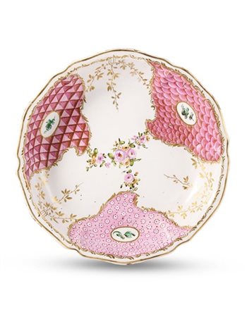 Manifattura di Pasquale Rubati, Milano, 1770-1790. Piccolo piatto a bordo legge