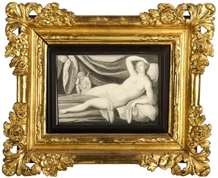 Anna Waser Lotto di due punte d'argento su pergamena raffiguranti "Veneri"
(mm 1