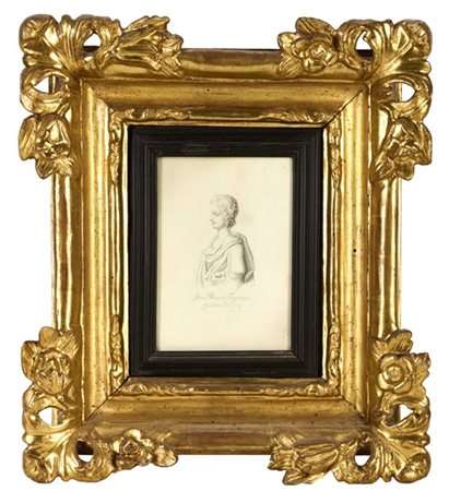 Anna Waser Lotto di sei punte d'argento su pergamena raffiguranti "Ritratti di p