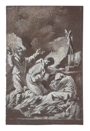 Alla maniera di Alessandro Magnasco

Cinque disegni raffiguranti "Frati"
biacca