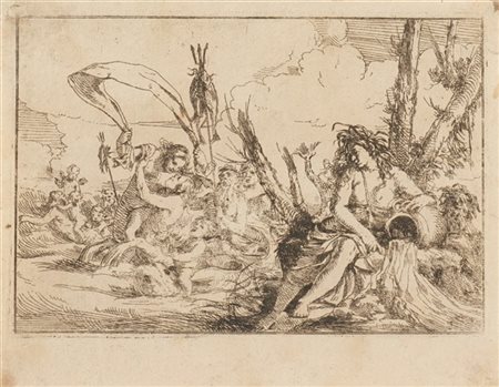 Giulio Carpioni "L'acqua. Naiade con Tritoni" dalla serie "Allegoria dei quattro