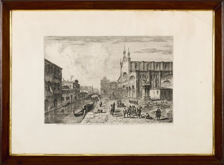 Michele Marieschi "Il campo SS. Giovanni e Paolo" dalla serie "Le prospettive di