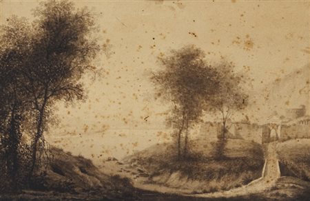 Artista del secolo XIX

"Paesaggio"
acquerello su carta (mm 107x166 al visibile