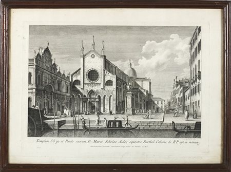 Giovanni Battista Brustolon Acquaforte dalla serie "Prospectuum aedium, viarumqu