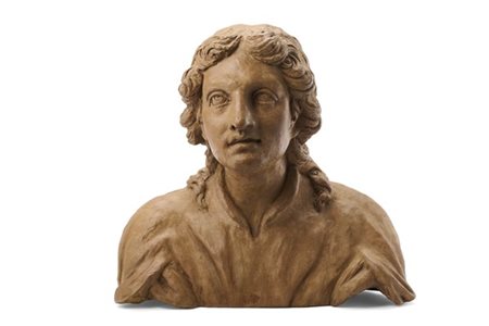 Angelo di Mariano (attr.), Siena, secolo XIV. Angelo Annunciante, scultura in t