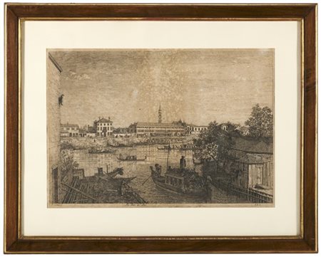 Giovanni Antonio detto il Canaletto Canal "Alle porte del Dolo"
acquaforte (mm 3