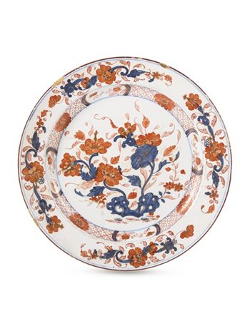 Manifattura di Pasquale Rubati, Milano 1770-1780. Piatto tondo in maiolica a bo